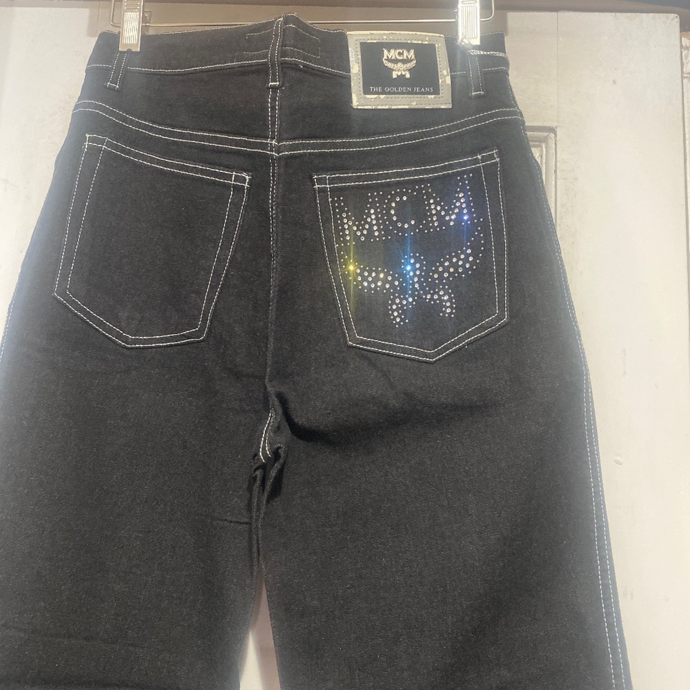 Ladies Authentic MCM Vintage Embellished Capri Jeans Sz 28 - Picture 3 of 10